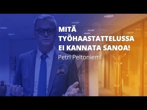 Thumbnail for Mitä työhaastattelussa EI KANNATA sanoa | InHunt Group by InHunt Group