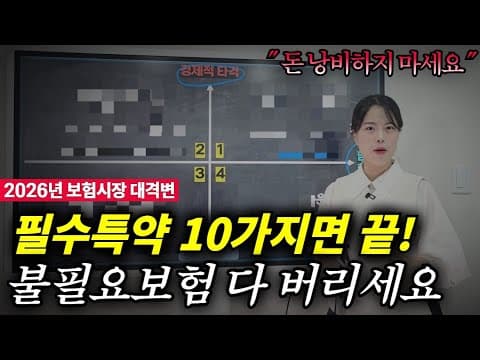 Thumbnail for 2026년 보험시장 대격변! 불필요한 보험 거르고 필요한 보험 10가지만 남기세요 by 보험꿀팁장팀장
