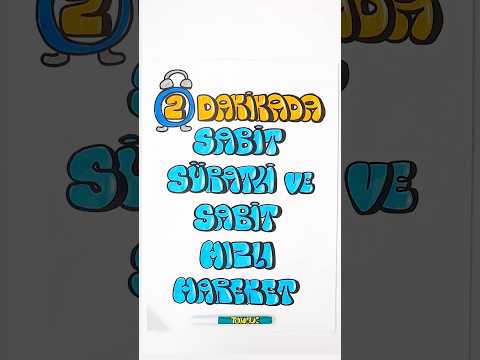 Thumbnail for “Sabit Süratli ve Sabit Hızlı Hareket” Konusunu Hızlıca Öğren 👉🏻 by tonguç 6. SINIF