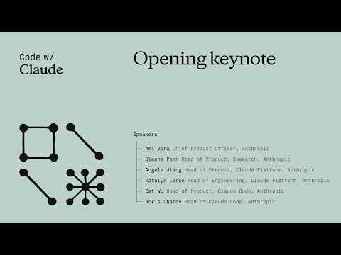 Thumbnail for Code with Claude 2026: Opening Keynote by Claude