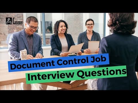 Thumbnail for Interview questions for a Document Controller job interview [Consepsys Tip of the Month] by Consepsys