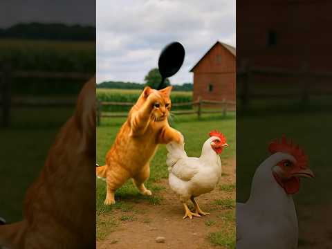 Thumbnail for The orange cat eats a chicken 😂 #cat #funnycats #funny #ai #قطط #orangecat #cute by Orange cat YT