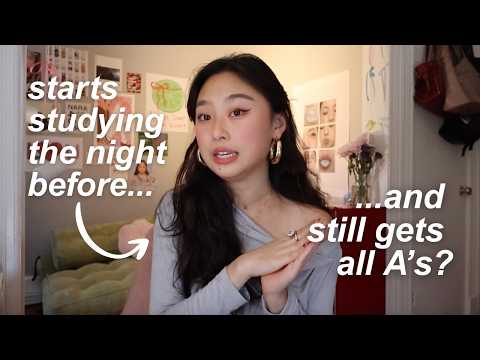 Thumbnail for how i cram for exams: quick + efficient study methods for getting all A's that ACTUALLY work by millie liao