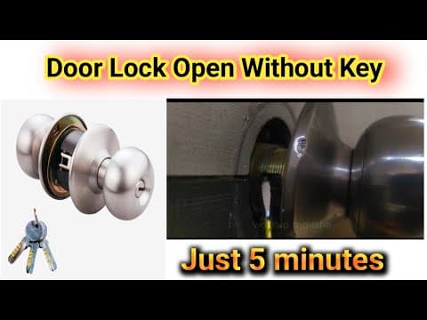 Thumbnail for How to open door Lock without key easy method just 5 minutes by workup tamizha