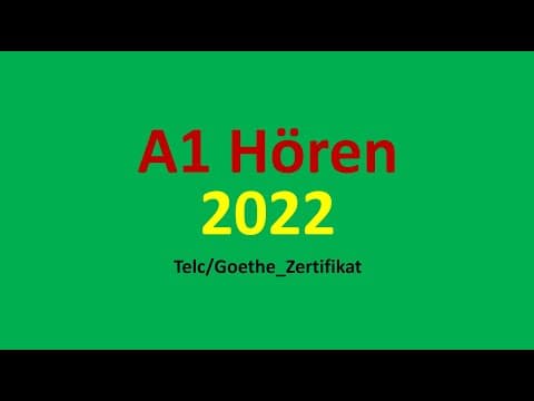 Thumbnail for Start Deutsch A1 Hören Modelltest 2022 mit Lösungen || Sample Paper || Vid - 55 by Guru talks