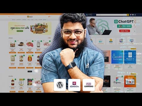 Thumbnail for ই কমার্স ওয়েবসাইট বানানো হবে পানির মত সহজ | WordPress, WooCommerce and Elementor Tutorial by Ali Hossain