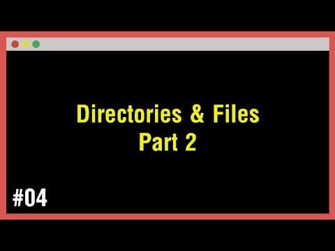 Thumbnail for [Arabic] Learn Command Line #04 - Directories And Files Part 2 by Elzero Web School