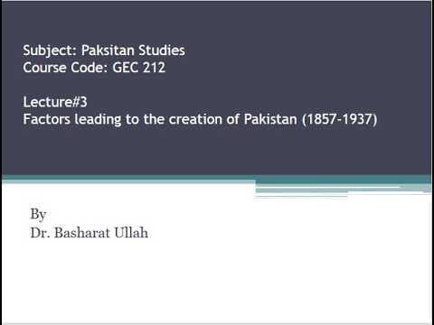 Thumbnail for Pakistan Studies Series 03| Factors for the creation of Pakistan| Dr. Basharat by The House of Wisdom with Basharat