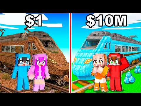 Thumbnail for TREN POBRE vs TREN DE MILLONARIO en Minecraft! by Dagar