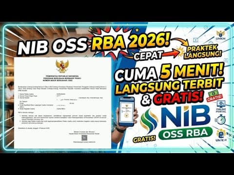 Thumbnail for Cara Buat NIB OSS RBA 2026 Terbaru: Cuma 5 Menit Langsung Terbit & Gratis! by EVI INSIGHT - CREATIVE EDUPRENEUR
