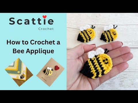 Thumbnail for How to Crochet a Bee Appliqué by Scattie Crochet