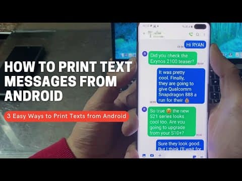 Thumbnail for How to Print Text Messages from Android Phone (3 Easy Ways) by Nick S