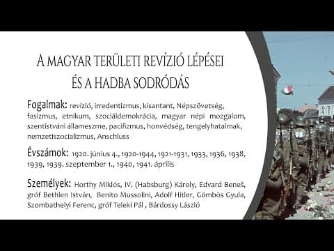 Thumbnail for A magyar területi revízió lépései és a hadba sodródás (Középszint) by Érthető történelem