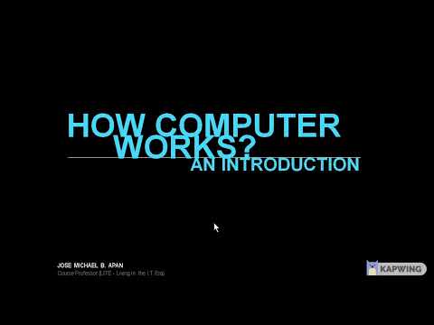 Thumbnail for How Computer Works -An Introduction (Part 1 of 5) How Computer Works -An Introduction (Part 1 of 5) by Jose Michael B. Apan