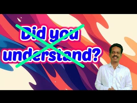 Thumbnail for AVOID ASKING "DID YOU UNDERSTAND?" (TEACH 2 EMPOWER - 1) by TEACH 2 EMPOWER