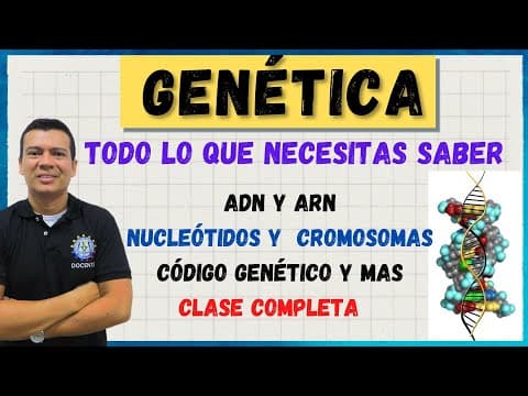 Thumbnail for GENETICA, CROMOSOMAS, ADN Y ARN, CODIGO GENETICO, NUCLEOTIDOS, MUTACIONES, BASES NITROGENADAS. by ARRIBA LA CIENCIA