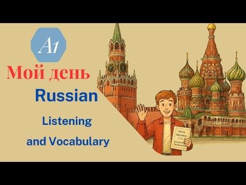 Thumbnail for 🎥 Learn Russian Through Story – “Мой день. Алекс.” (A1 Level) by Jurussia Учим русский