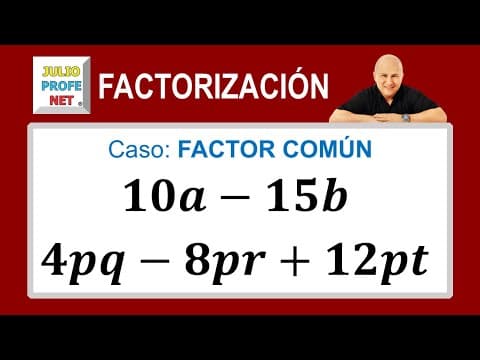 Thumbnail for Factorización | Caso 1: factor común #julioprofe by julioprofe