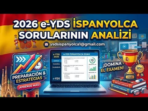 Thumbnail for 2026 e-YDS İSPANYOLCA SORULARININ ANALİZİ by YDS İSPANYOLCA 