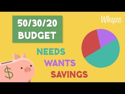 Thumbnail for How To Save Money Using The 50/30/20 Budget! by Whyze