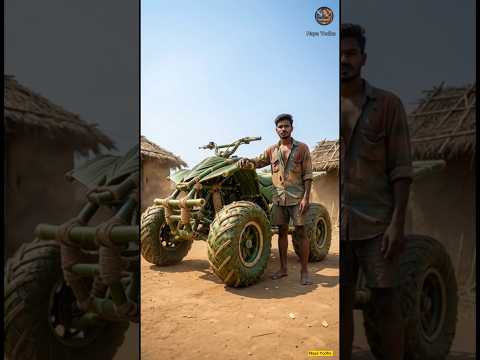 Thumbnail for crafted his Armored ATV Carrier🚜 from Bamboo streak and Palm leaves | Naya yodha#woodscraft #ai by Naya Yodha