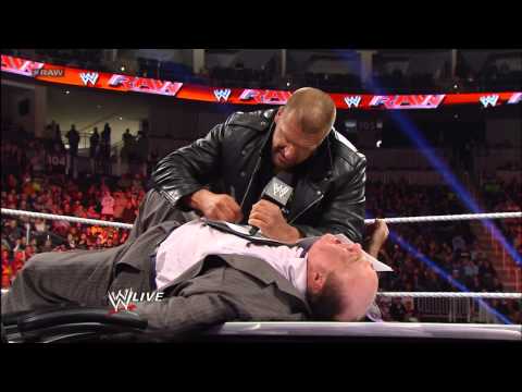 Thumbnail for The WrestleMania contract signing between Triple H and Brock Lesnar ends in chaos: Raw, March 18, 20 by WWE