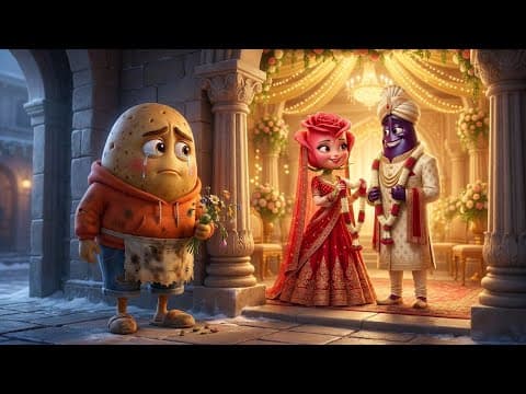 Thumbnail for आलू, रोज़ और बेवफा बैंगन | Baingan, Aalu, Rose Cartoon Story | Sabji Cartoon Story by Fuggu Baba TV