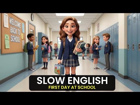 Thumbnail for Learn English Through Story: First Day at School (Level A1–A2) by Lucy English World