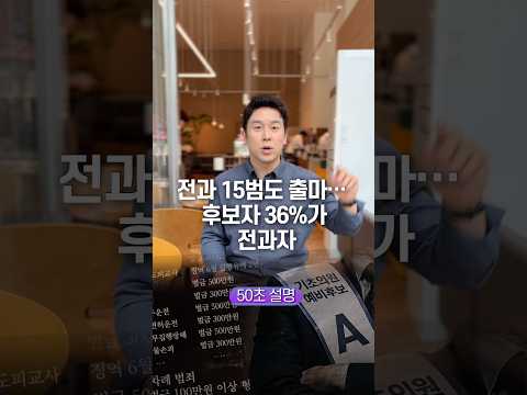 Thumbnail for 전과 15범도 출마… 후보자 36%가 전과자, 50초 안에 설명하기 by 꽉TV