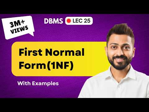 Thumbnail for Lec-25: First Normal form in DBMS in HINDI | 1st Normal form क्या होती है ? by Gate Smashers