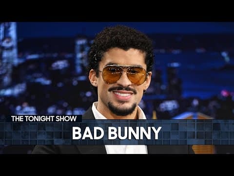Thumbnail for Bad Bunny Reflects on New Album DeBÍ TiRAR MáS FOToS Before Swapping Places to Interview Jimmy by The Tonight Show Starring Jimmy Fallon