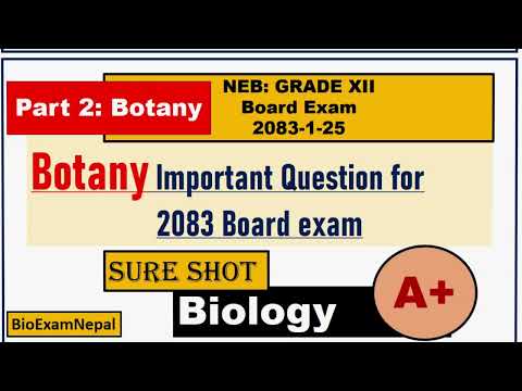 Thumbnail for Botany Important Questions -XII BIOLOGY (Part 2) – Must Know for Board Exam by BioExam Nepal