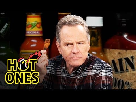 Thumbnail for Bryan Cranston Fully Commits While Eating Spicy Wings | Hot Ones by First We Feast