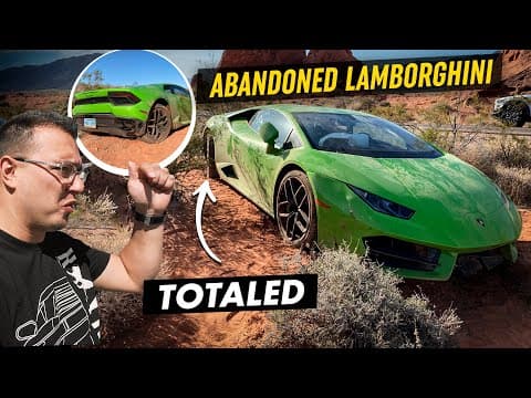 Thumbnail for I FOUND an ABANDONED TOTALED LAMBORGHINI in the DESERT by Houston Crosta