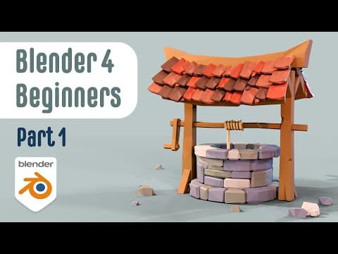 Thumbnail for Beginner Blender 4.2 Tutorial: Modelling a Low-Poly Well - Part1 by Grant Abbitt (Gabbitt)