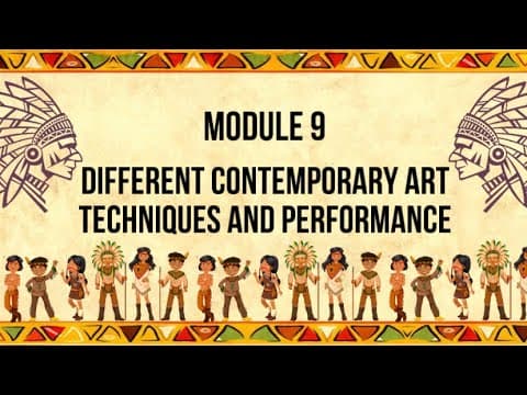 Thumbnail for MODULE 9: DIFFERENT CONTEMPORARY ART TECHNIQUES AND PERFORMANCE by Forda Ferson