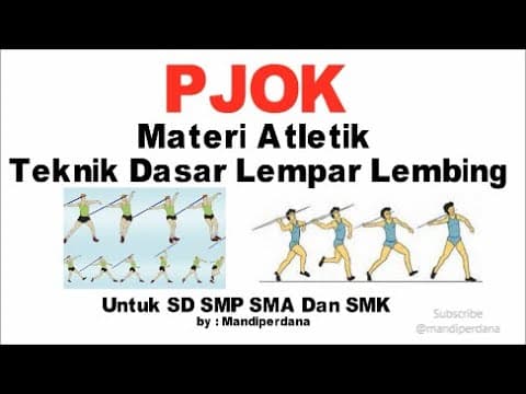 Thumbnail for PJOK Materi Atletik ( Teknik Dasar Lempar Lembing ) Untuk SD SMP SMA Dan SMK Video Scribe by Mandi perdana