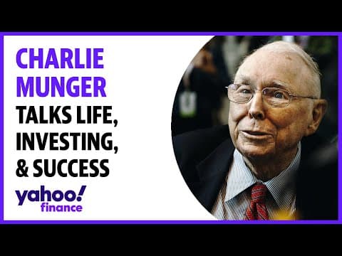 Thumbnail for Charlie Munger's advice on investing and life choices that make a person wealthy by Yahoo Finance
