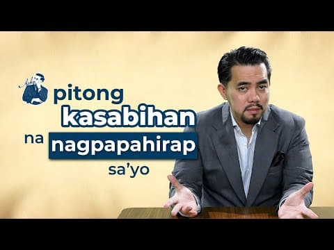 Thumbnail for Pitong Kasabihang Nagpapahirap Sa'yo | #rdrtv by Reymond "Boss RDR" delos Reyes