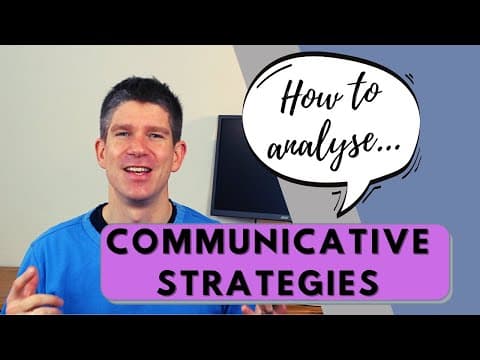 Thumbnail for How to analyze communicative strategies - Englisch Oberstufe - auf Deutsch - Erklärung und Beispiele by Mr V Englisch und Sport