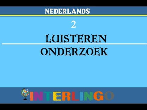Thumbnail for Luisteren 2 - Onderzoek by InterLingo