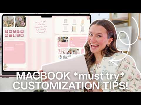 Thumbnail for how to customize your macbook to be aesthetic! 💻💗 (folder icons, widgets, custom wallpaper tutorial) by julia k crist