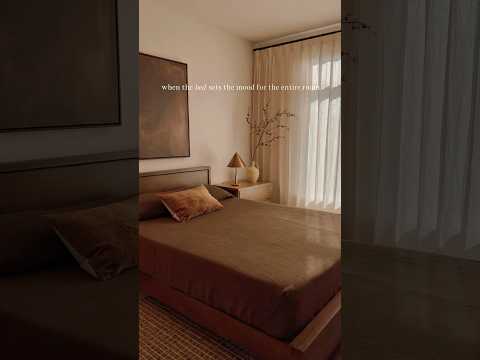 Thumbnail for guest bedroom bed - teak bed handcrafted organic modern curated japandi bedframe minimal #ytshorts by neutral_homebody