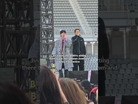 Thumbnail for Jin asking the ARMYs to put their phones down📱.. by Bangtanworld