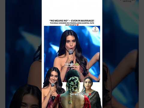 Thumbnail for NO MEANS NO ❌— EVEN IN MARRIAGE! POWERFUL ANSWER #publicspeaking #pageants_universe #shorts #short by PAGEANTS UNIVERSE - BY NAREN