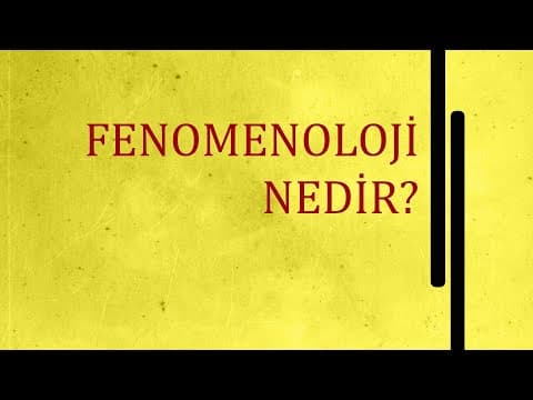 Thumbnail for Fenomenoloji Nedir? by psikopolitik