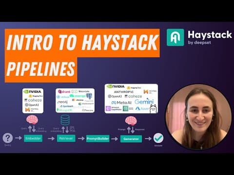 Thumbnail for Intro to Haystack Pipelines: Build and customize AI applications by Haystack