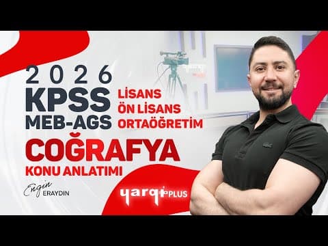 Thumbnail for 46) 2026 KPSS - AGS COĞRAFYA ENGİN ERAYDIN TÜRKİYE'NİN EKONOMİK COĞRAFYASI - 5  (TARIM 4) by Yargı Plus