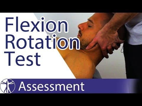 Thumbnail for Flexion Rotation Test | Upper Cervical Spine Rotation by Physiotutors