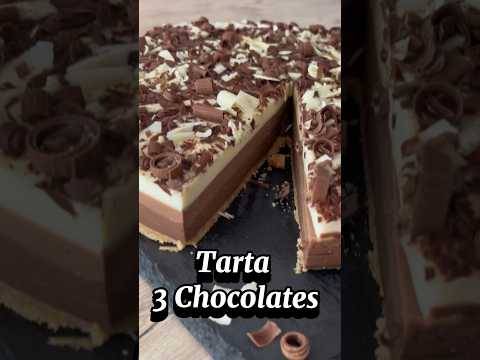 Thumbnail for ❤️Tarta de tres chocolates❤️ Deliciosa, fácil y rápida. Con truco para la decoración #recetasfaciles by La cocina de Marina 